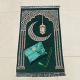 Ramadan Prayer Mat Sets Rug+tasbih +bag, Travel Worship Blanket Islamic Muslim Tasbih sejadah 70*110cm