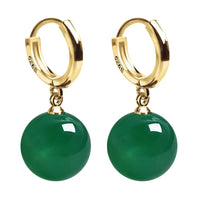 Elegant Geometric Crystal Chalcedony Earrings Smooth Comfortable Chalcedony Eardrop Chinoiserie Palace Jewelry Super Fairy Gift