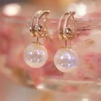 Green Crystal Golden Leaves Earrings for Women Individuality Daily Accessories Valentines Day Anniversary Birthday Jewelry Gifts