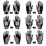 6 Types Fashion Beauty DIY India Henna Sticker Body Art Kit Tattoo Stencils Temporary Hand Decal