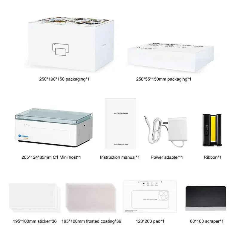 SUNSHINE C1 Mini Color film DIY Printing Printer ，WiFi Direct Connection， assisting Film Cutting Machines ,under 7.5 inches