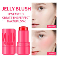 Milk Jelly Blush Milk Makeup Jelly Tint Blush Milk Cooling Water Jelly Tint 0.18 Oz Water Jelly Tint Stick Sheer Lip Cheek Stain