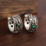 Silver-Plated Carved Flower Drop-Shaped Large Earrings Hypoallergenic Earrings for Women Retro Fashion Casual Party Jewelry