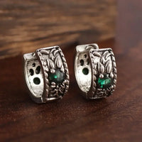 Silver-Plated Carved Flower Drop-Shaped Large Earrings Hypoallergenic Earrings for Women Retro Fashion Casual Party Jewelry