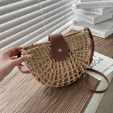 Summer Straw Bag - Fashion Semicircle