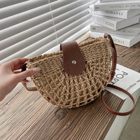 Summer Straw Bag - Fashion Semicircle