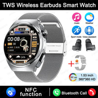 For Xiaomi New 2 in 1 Smart Watch With Earbuds Smartwatch TWS Bluetooth Earphone Heart Rate Blood Pressure Monitor Sports Watch