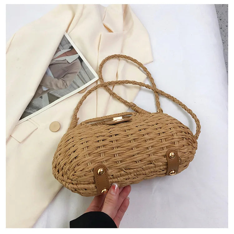 Wicker Rattan Summer Bag
