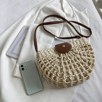 Summer Straw Bag - Fashion Semicircle