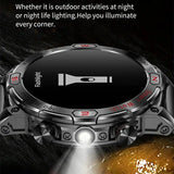 1 ATM Waterproof Smart Sport Watch Men With 450MAh Battery Health Monitoring Bluetooth Call Outdoor Compass Military Smart Watch