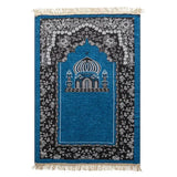 Women Men Muslim Prayer Rug Worship Kneel Printed Floor Mat Protable Travel Prayer Rugs Ramadan Gift Soft Islamic Prayer Rug