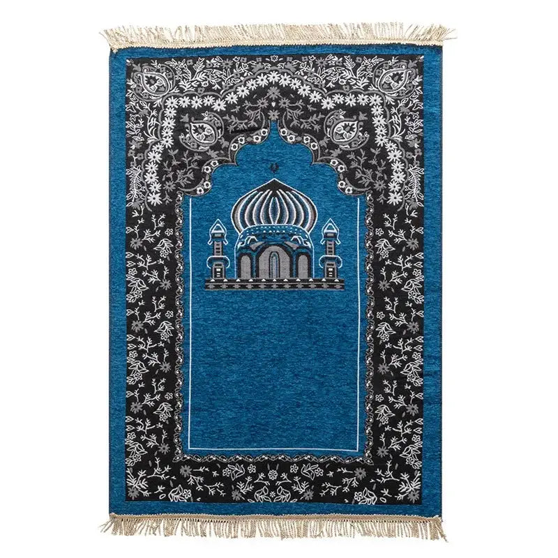 Women Men Muslim Prayer Rug Worship Kneel Printed Floor Mat Protable Travel Prayer Rugs Ramadan Gift Soft Islamic Prayer Rug