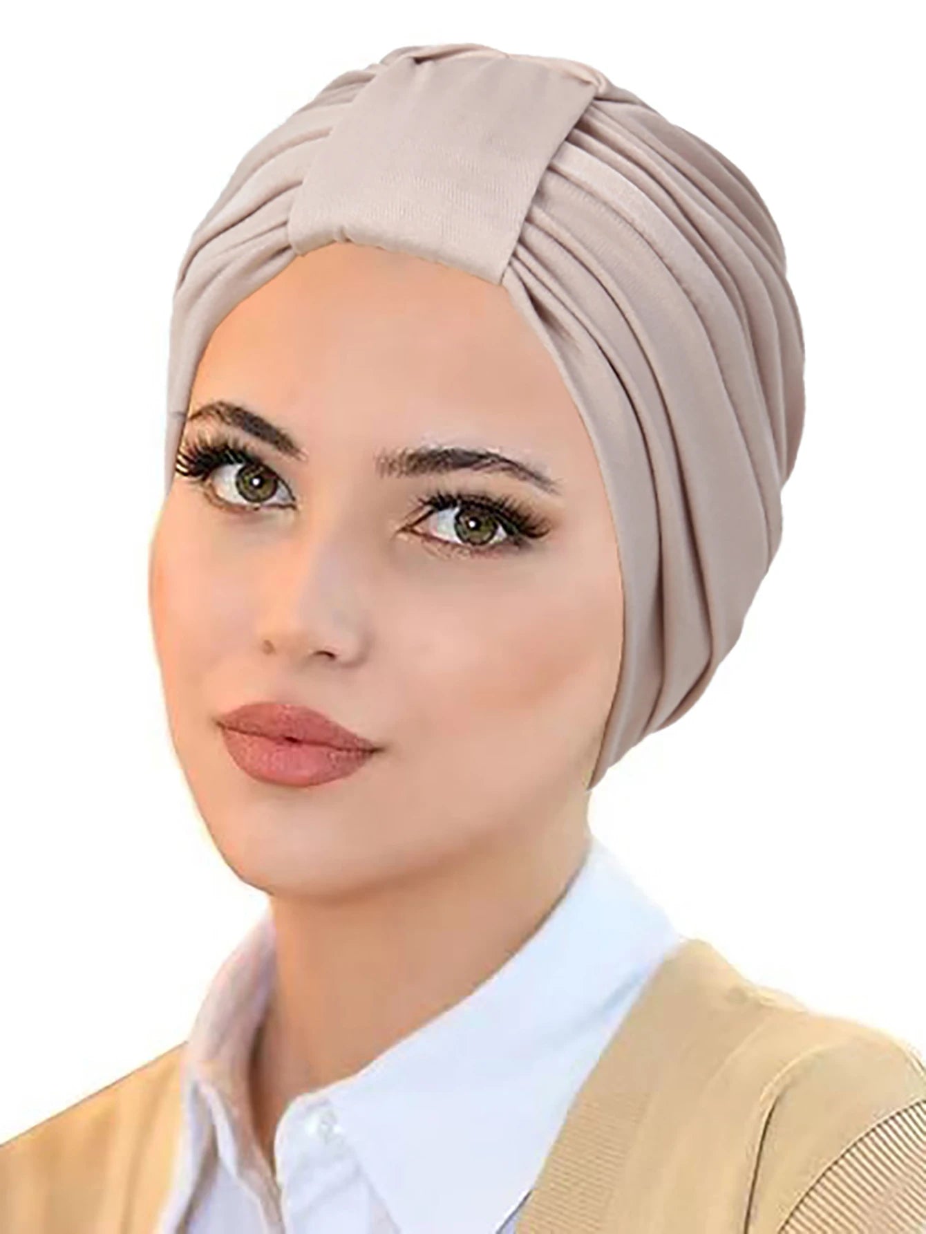 2024 New Women Muslim Hijab Caps Wrap Head Soft Elastic Ladies Turban Bonnet Fashion Solid Color Headdress Wearable