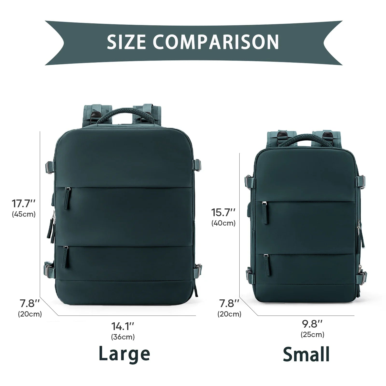 XOKY Cabin Bag 45x36x20 Backpack, 40x20x25 Ryanair Carry-Ons, Women/Men Aeroplane Travel Backpack, Cabin Size Laptop Backpack