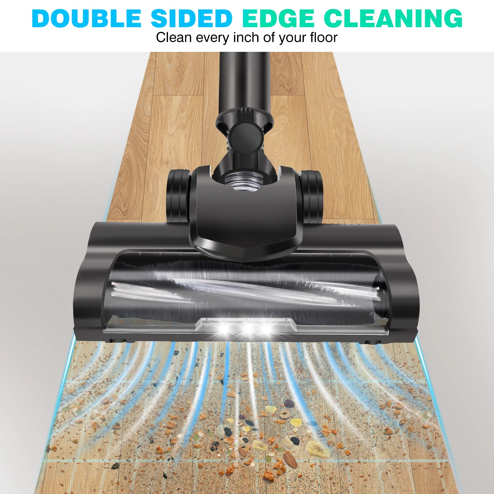 DayPlus Cordless Upright Stick Vacuum Cleaner,3 In 1 Wireles Handheld Vacuum Cleaner 130000RPM Brushless for Carpets, Hard Floor
