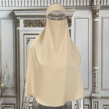 Niqab High Quality Nida Single Layer Ramadan Islamic Clothing EID Prayer Muslim Modest Women Hijab Khimar Jilbab Veil Niqab
