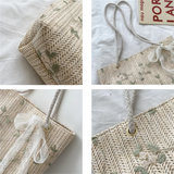 Women Handbag Lace Ins Straw Multi-purpose Single Shoulder Bag Female Fashion Large Capacity Hand Woven Totes for Ladies
