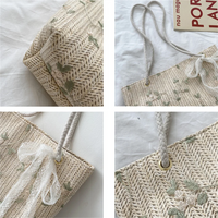 Women Handbag Lace Ins Straw Multi-purpose Single Shoulder Bag Female Fashion Large Capacity Hand Woven Totes for Ladies