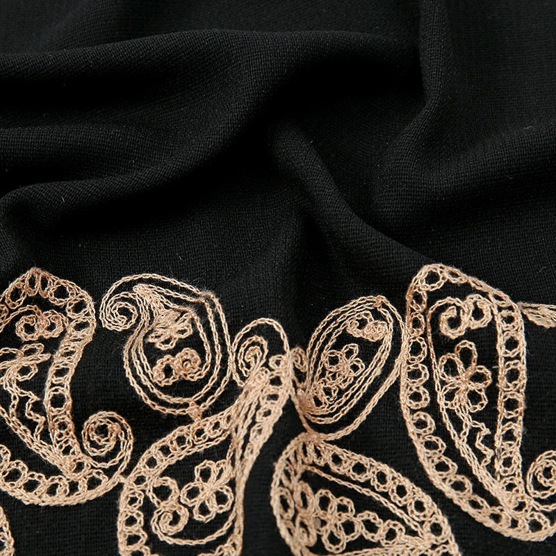 New Embroidery Cotton Hijab Scarf For Women Foulard Elegant Flower Long Scarf Headscarf Wraps Bandana Muslim Hijab Shawl Travel