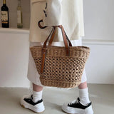 Summer Straw Beach Tote