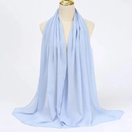 Ramadan Muslim Chiffon Hijabs For Woman Plain Color Headscarf Long Shawl Scarf Women Jersey Hijabs Ladies Islam Voile Hijab