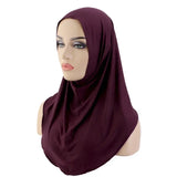 Muslim Women Instant Hijab Prayer Full Cover Chemo Cap One Piece Amira Scarf Shawls Veil Islamic Ramadan Khimar Turban Headwrap