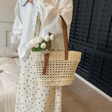 Summer Straw Beach Tote