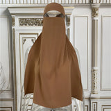 Niqab High Quality Nida Single Layer Ramadan Islamic Clothing EID Prayer Muslim Modest Women Hijab Khimar Jilbab Veil Niqab