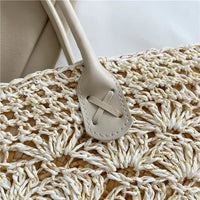 Summer Large Capacity Hand Knitting Straw Bag with Inner Pocket Casual Crochet Beach Handbag Travel Vacation Shopping Tote 2025