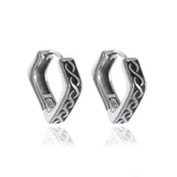 Silver-Plated Carved Flower Drop-Shaped Large Earrings Hypoallergenic Earrings for Women Retro Fashion Casual Party Jewelry