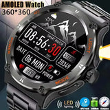 EIGIIS Smart Watch 3ATM Waterproof 1.53" KT76 Men Sport With Compass And LED Flashlight Heart Rate Sleep Analysis Bluetooth Call