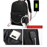 Usb School Bags For Girls Casual Backpack Teenagers Children Bookbags Large Capacity Middle High College Teen Schoolbag