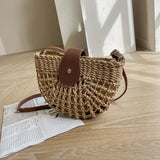 Summer Straw Bag - Fashion Semicircle