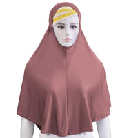 Muslim Women Instant Hijab Prayer Full Cover Chemo Cap One Piece Amira Scarf Shawls Veil Islamic Ramadan Khimar Turban Headwrap