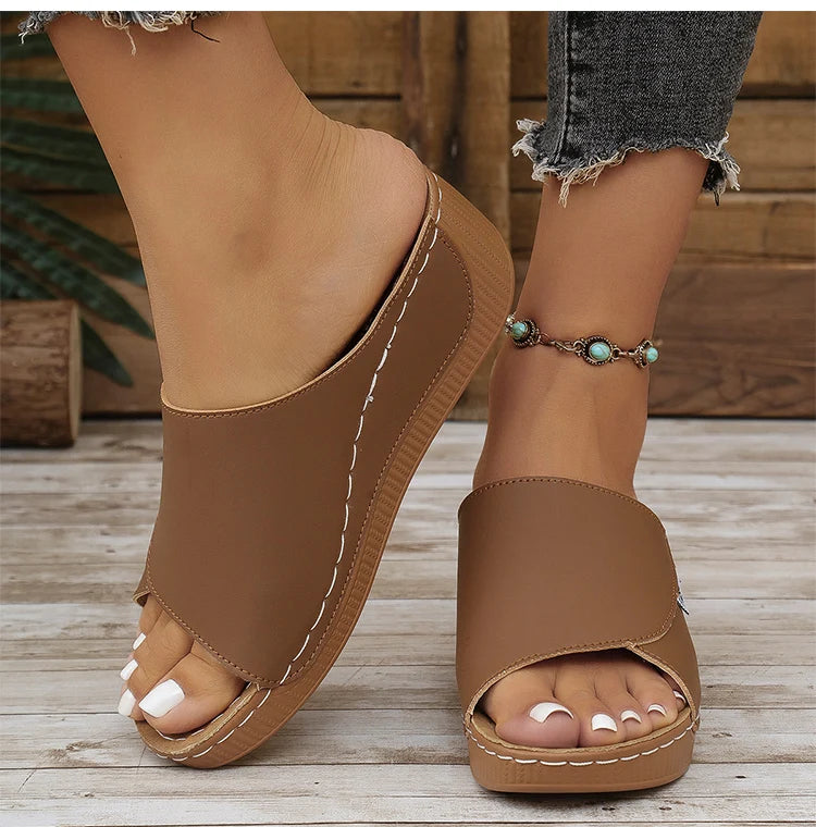 Women's Sandals Casual Heels Sandals Summer Woman Shoes Luxury Slippers Heeled Sandals Wedges Shoes Summer Footwear Women 2025