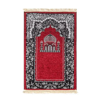 Women Men Muslim Prayer Rug Worship Kneel Printed Floor Mat Protable Travel Prayer Rugs Ramadan Gift Soft Islamic Prayer Rug