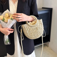 Straw Rattan Beach Handbag