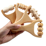 1Pcs Wooden Massage Rollers Neck Roller Massager Wooden Trigger Point Roller Massager Muscle Roller for Back face Waist Leg Arm