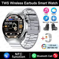 For Xiaomi New 2 in 1 Smart Watch With Earbuds Smartwatch TWS Bluetooth Earphone Heart Rate Blood Pressure Monitor Sports Watch