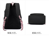 Usb School Bags For Girls Casual Backpack Teenagers Children Bookbags Large Capacity Middle High College Teen Schoolbag