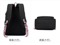 Usb School Bags For Girls Casual Backpack Teenagers Children Bookbags Large Capacity Middle High College Teen Schoolbag