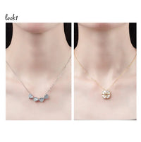 CARLIDANA Luxury Lucky Four Leaf Clover Necklace Love Heart Shell Pendant Choker Necklace for Women Stainless Steel Jewelry Gift