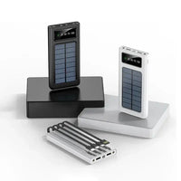Xiaomi 200000mAh Solar Power Bank Large Capacity Mobile Power Fast Charging Battery With Dual USB 4 Cables For iPhone Samsung
