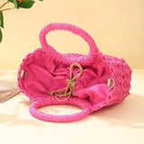 Straw Rattan Beach Handbag