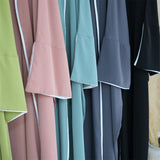 Modest Open Abaya Kimono Kaftan Dubai Islam Muslim Dress Abayas Caftan Marocain Qatar Oman Turkey Clothing For Women Robe Femme