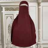 Niqab High Quality Nida Single Layer Ramadan Islamic Clothing EID Prayer Muslim Modest Women Hijab Khimar Jilbab Veil Niqab
