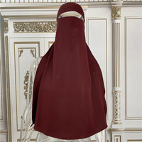 Niqab High Quality Nida Single Layer Ramadan Islamic Clothing EID Prayer Muslim Modest Women Hijab Khimar Jilbab Veil Niqab