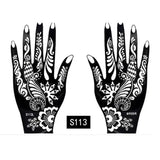 6 Types Fashion Beauty DIY India Henna Sticker Body Art Kit Tattoo Stencils Temporary Hand Decal