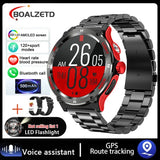 EIGIIS Smart Watch 3ATM Waterproof 1.53" KT76 Men Sport With Compass And LED Flashlight Heart Rate Sleep Analysis Bluetooth Call
