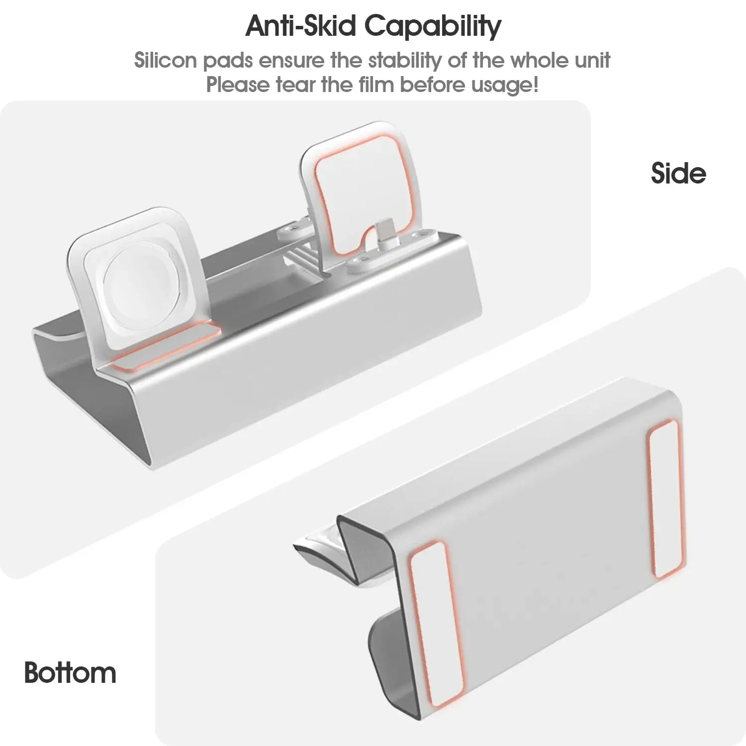Aluminum 3 in 1 Charging Stand for iPhone 16 15 14 13 12 Pro 11 XR 8 Apple Watch Airpods Charger Dock Station Holder For iWatch